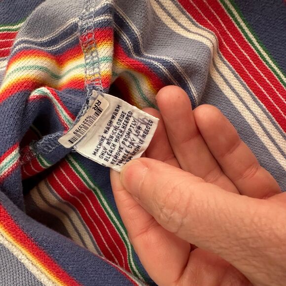Polo Ralph Lauren Multicolor Striped Polo Shirt Men’s L Cotton Classic - Picture 4 of 5